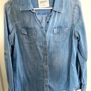 Arizona, Jean Button Up, Size M